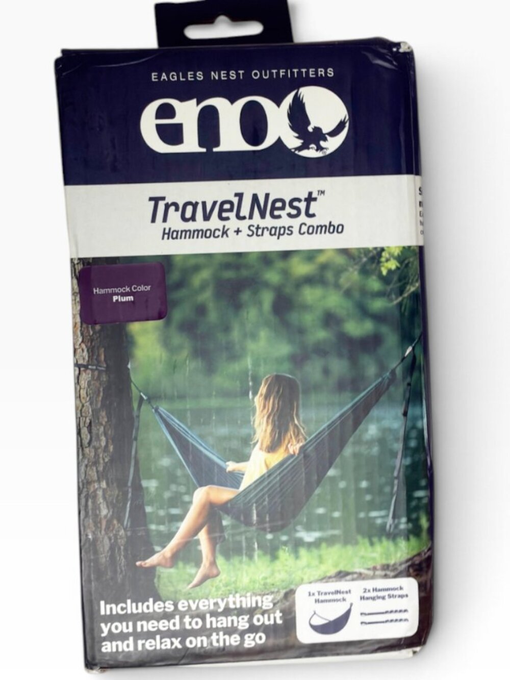 ENO TravelNest Hammock Straps Combo NEW - Camping Outdoor Backpacking - Plum